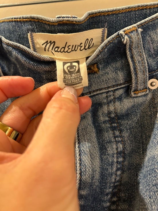 Madewell Light Blue Wide-Leg Fringe-Hem Jeans - Picture 3 of 4